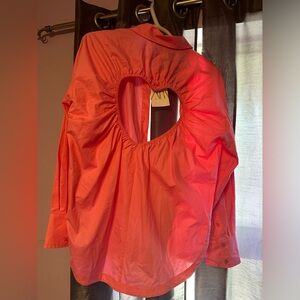 Heart cutout button down